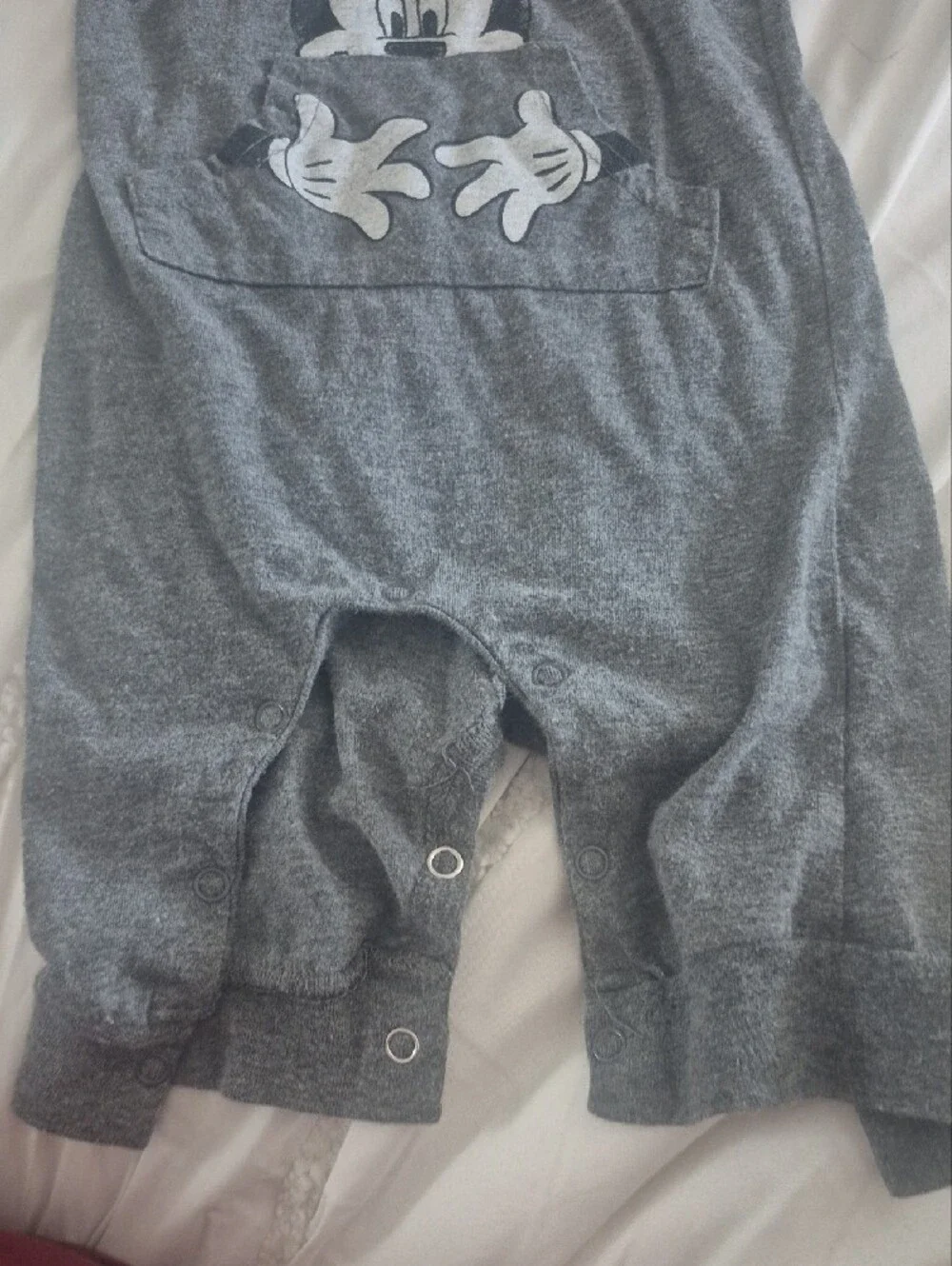 Disney Gray Mickey Mouse Short Sleeve One-Piece